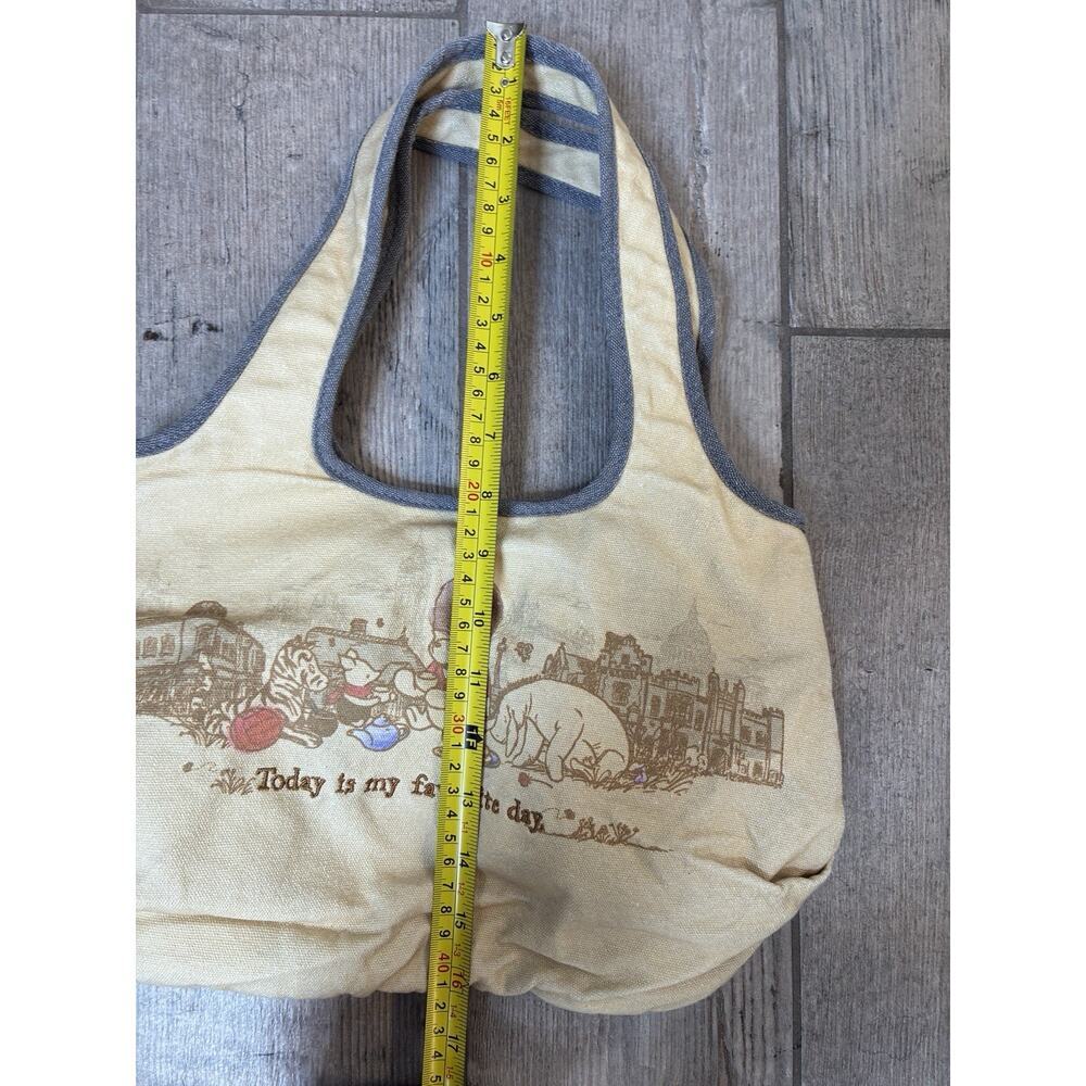 Disney Epcot UK Pavilion Classic Winnie The Pooh Canvas Tote Bag Favorite Day - Picture 6 of 7